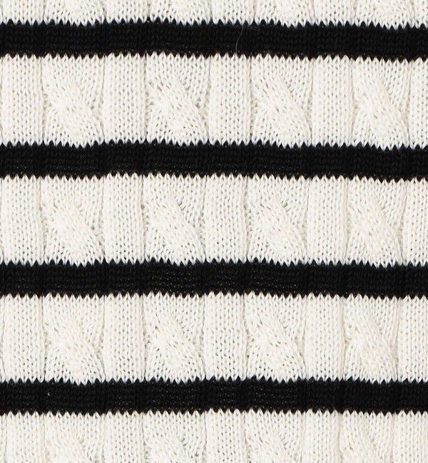 MACPHEE「ギザケーブル ハーフスリーブプルオーバー」|ニット・セーター|