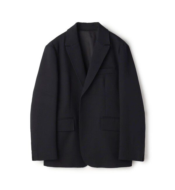 BACCA「コットンウールトリコチン ボックスジャケット」|テーラードジャケット|69 ネイビー