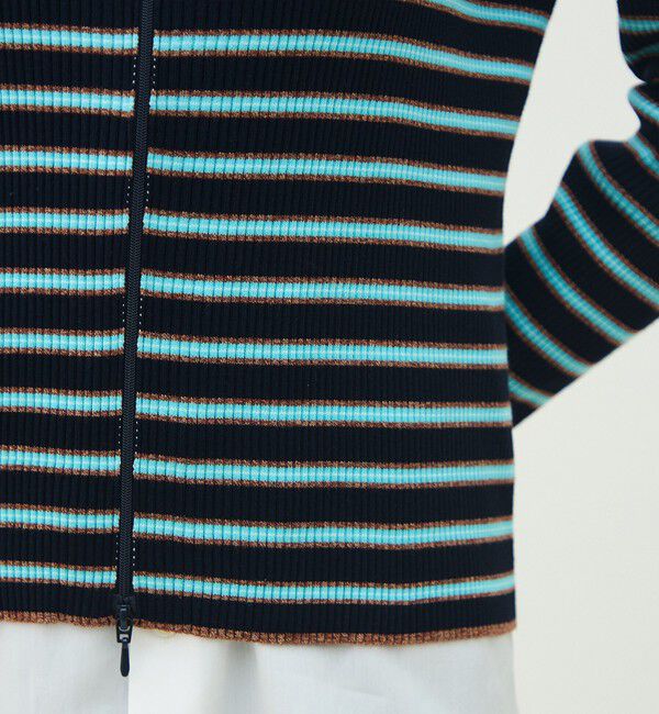 MACPHEE「コットンリブ ジップアップカーディガン」|カーディガン|