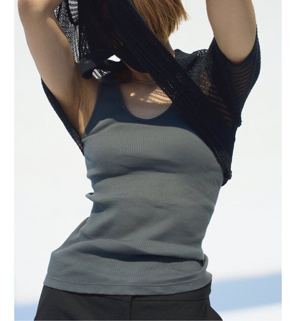 EMILYWEEK「【EMILY WEEK &times; IENA】コットンシルク リブタンクトップ」|インナー|グレー