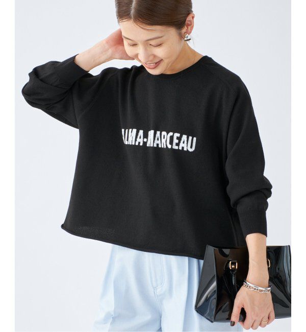 IENA「LEVITAコットン ロゴニット」|ニット・セーター|