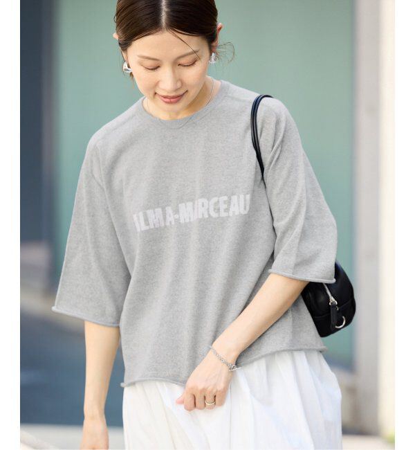 IENA「LEVITAロゴ ハーフスリーブプルオーバー」|ニット・セーター|