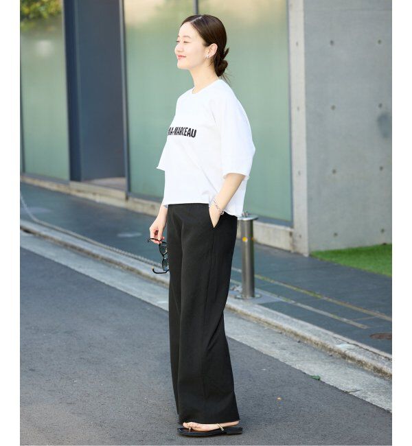 IENA「LEVITAロゴ ハーフスリーブプルオーバー」|ニット・セーター|