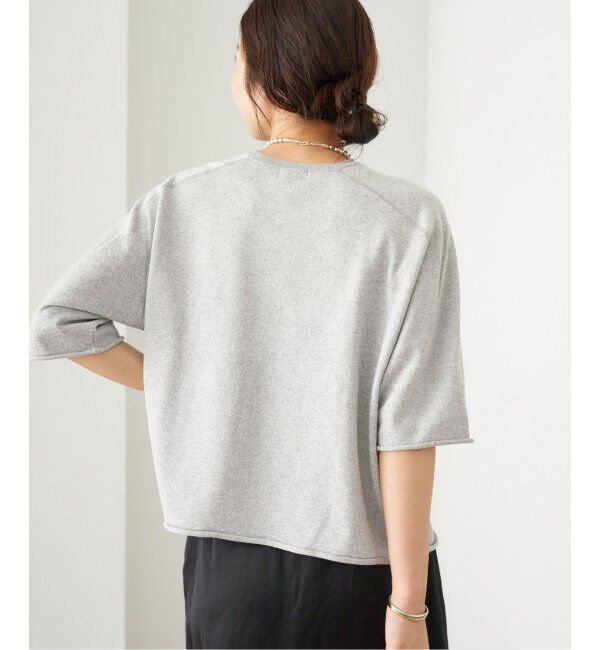 IENA「LEVITAロゴ ハーフスリーブプルオーバー」|ニット・セーター|