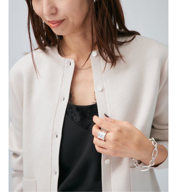 VERMEIL par iena「スムースクルーネックショートカーディガン」|カーディガン|