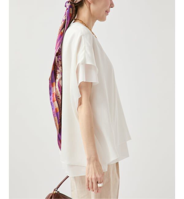 VERMEIL par iena「Spun satin レイヤードブラウス」|シャツ・ブラウス|