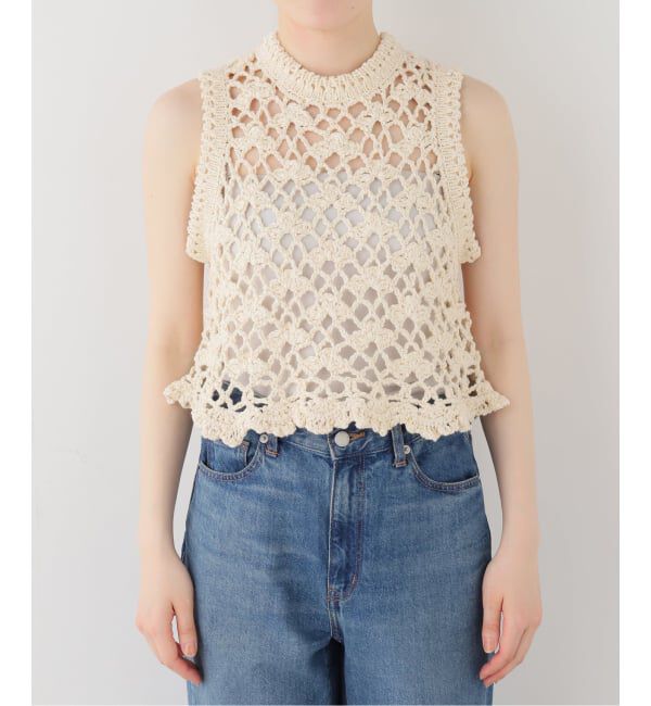 IENA LA BOUCLE「IENA LA BOUCLE スラブニットペプラムタンクトップ」|ニット・セーター|