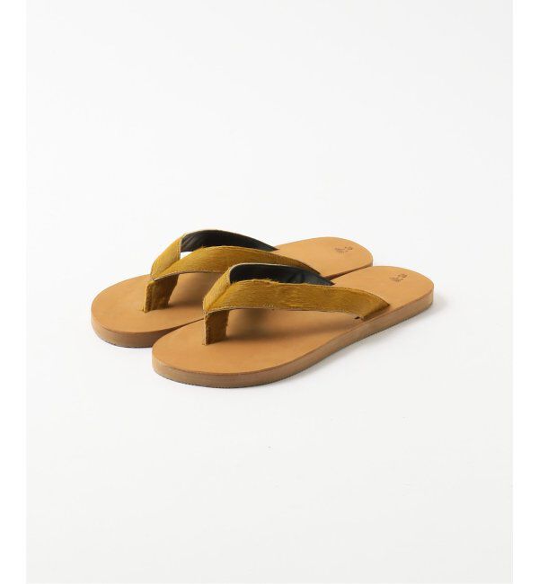 EDIFICE「EL NIDO FILIPS (エルニドフリップス) for BOUCLE ハラコヘアートングサンダ」|サンダル|ベージュ