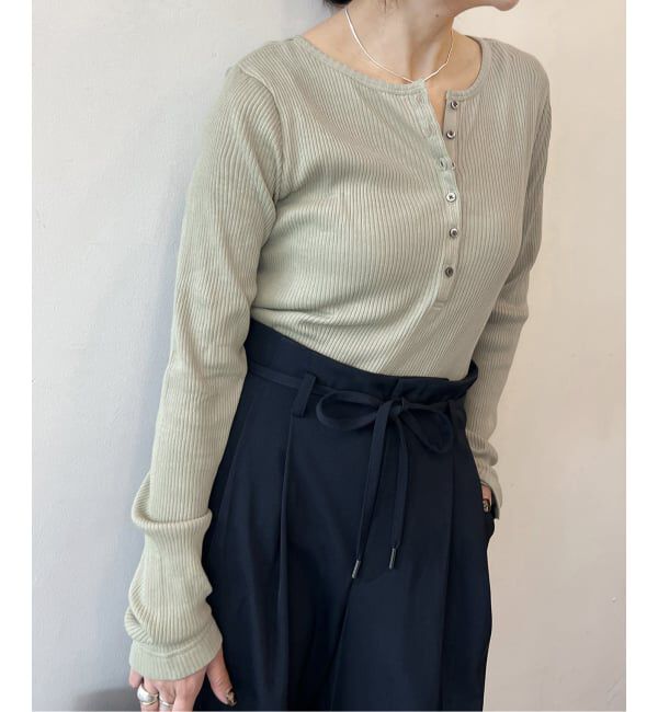 JOURNAL STANDARD「《追加2》シアーテレコヘンリーネックプルオーバー」|Tシャツ・カットソー|グリーン C