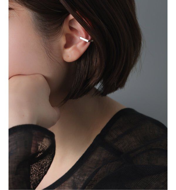 Spick and Span「【SAMH by LILAS】カフイヤリングスクエア SV（片耳）」|イヤーカフ|