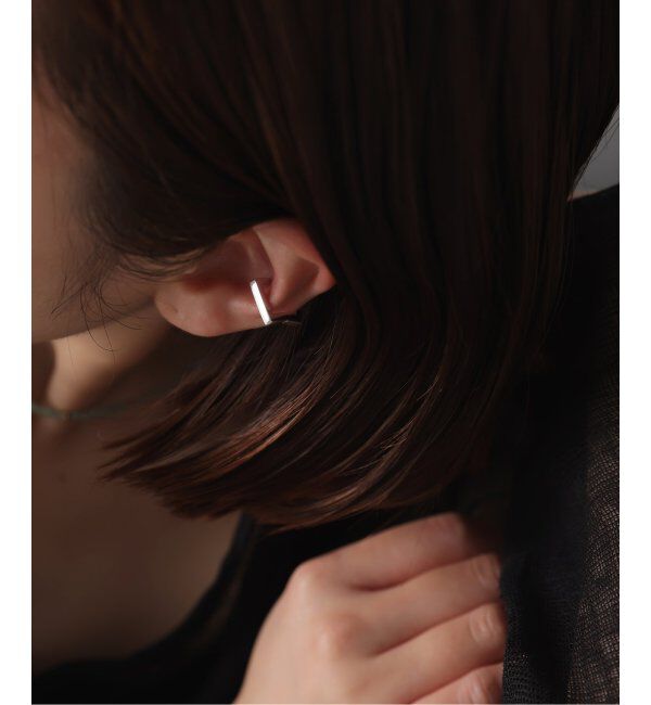 Spick and Span「【SAMH by LILAS】カフイヤリングスクエア SV（片耳）」|イヤーカフ|