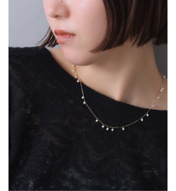 Lilas by Spick&Span「ポテトパールステーションネックレス K10」|ネックレス|