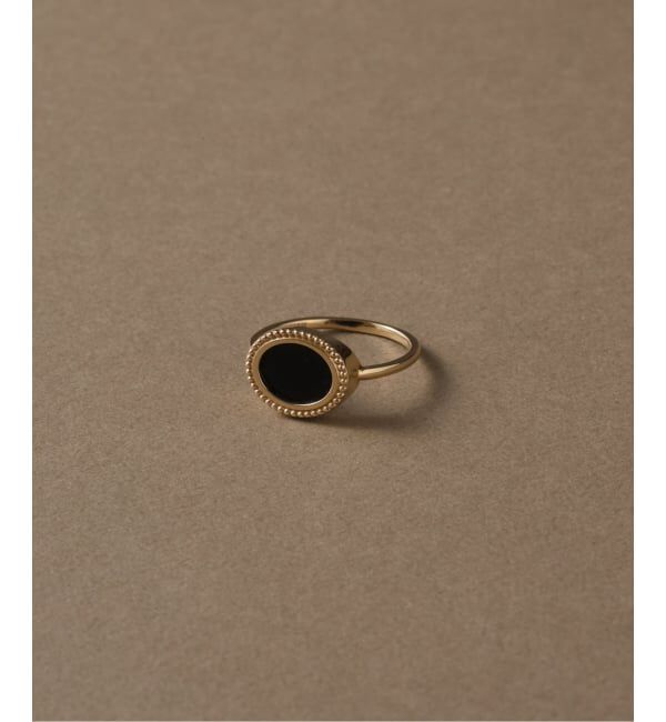 Lilas by Spick&Span「オーバルオニキスフラットリング K10」|リング|