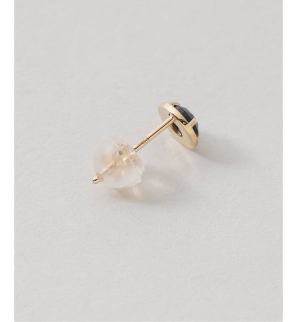 Lilas by Spick&Span「《予約》ブラックダイヤローズカットピアス K10（両耳）」|ピアス|