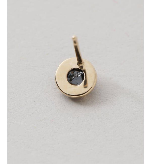 Lilas by Spick&Span「《予約》ブラックダイヤローズカットピアス K10（両耳）」|ピアス|