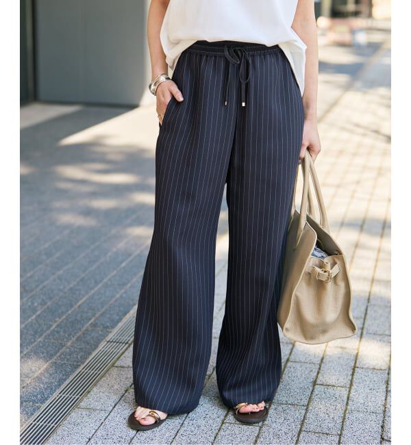 Spick and Span「《新色有り / 追加予約》ジョーゼットイージーパンツ」|スラックス|