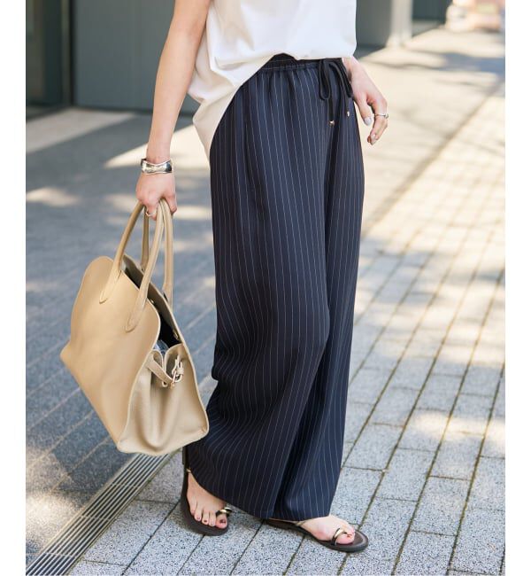 Spick and Span「《新色有り / 追加予約》ジョーゼットイージーパンツ」|スラックス|