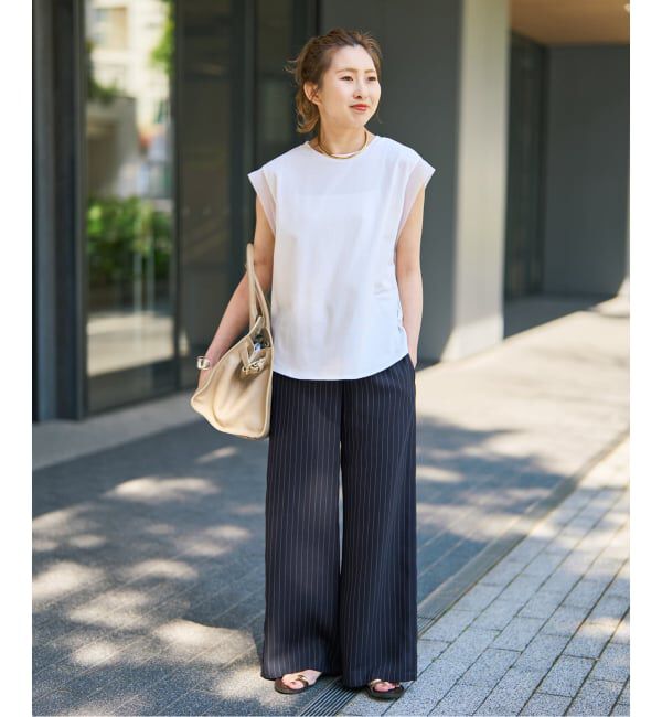 Spick and Span「《新色有り / 追加予約》ジョーゼットイージーパンツ」|スラックス|