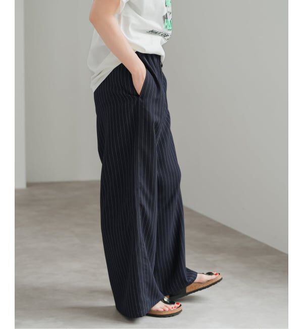 Spick and Span「《新色有り / 追加予約》ジョーゼットイージーパンツ」|スラックス|