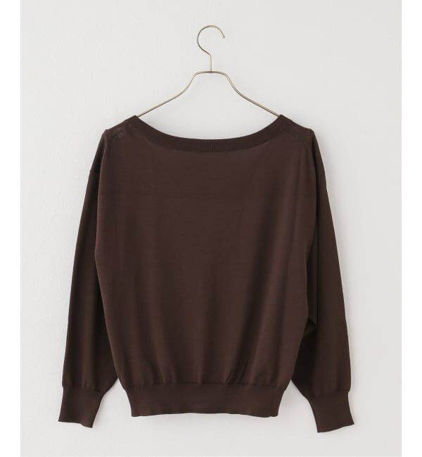 Spick and Span「《セットアップ / 手洗い可》シルクコットンVネックプルオーバー」|ニット・セーター|