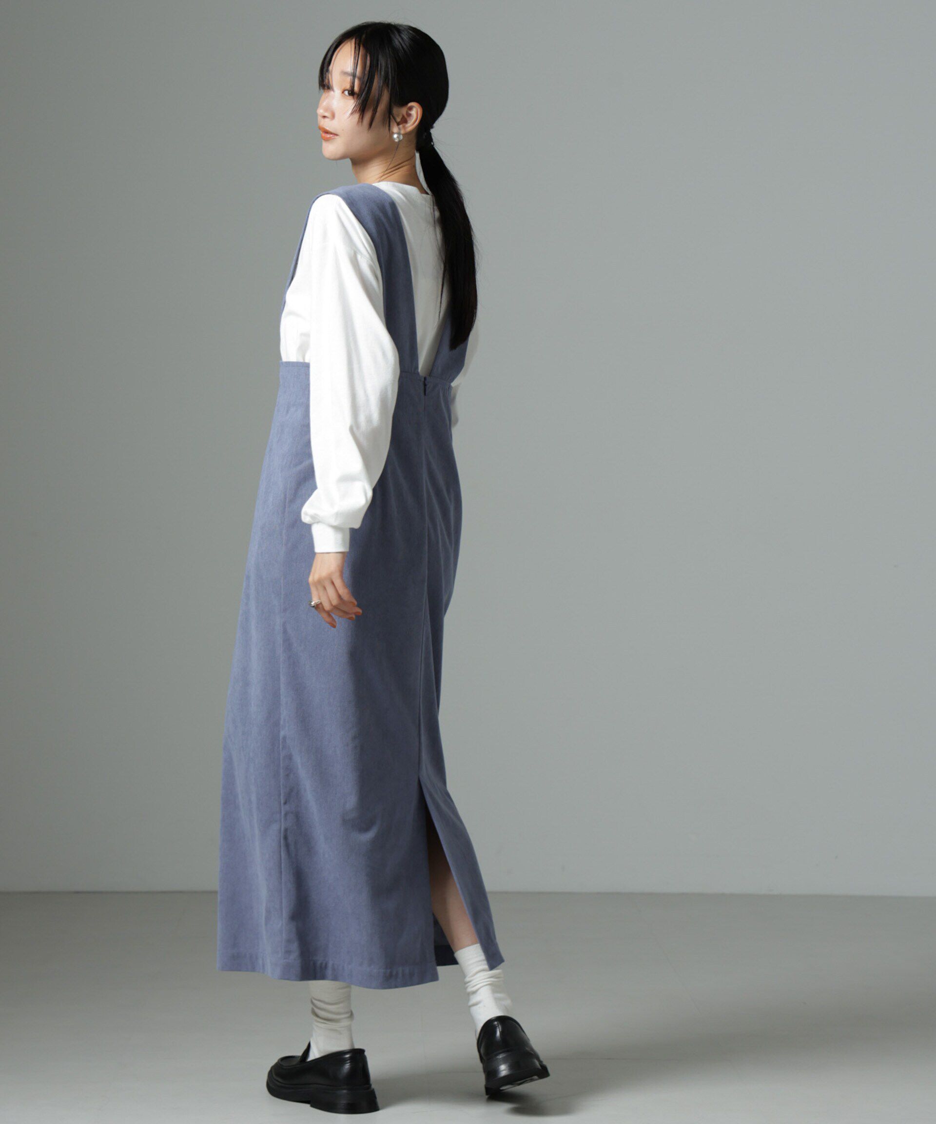 nano･universe「マイクロコールナロージャンパースカート(セットアップ可)」|ワンピース|