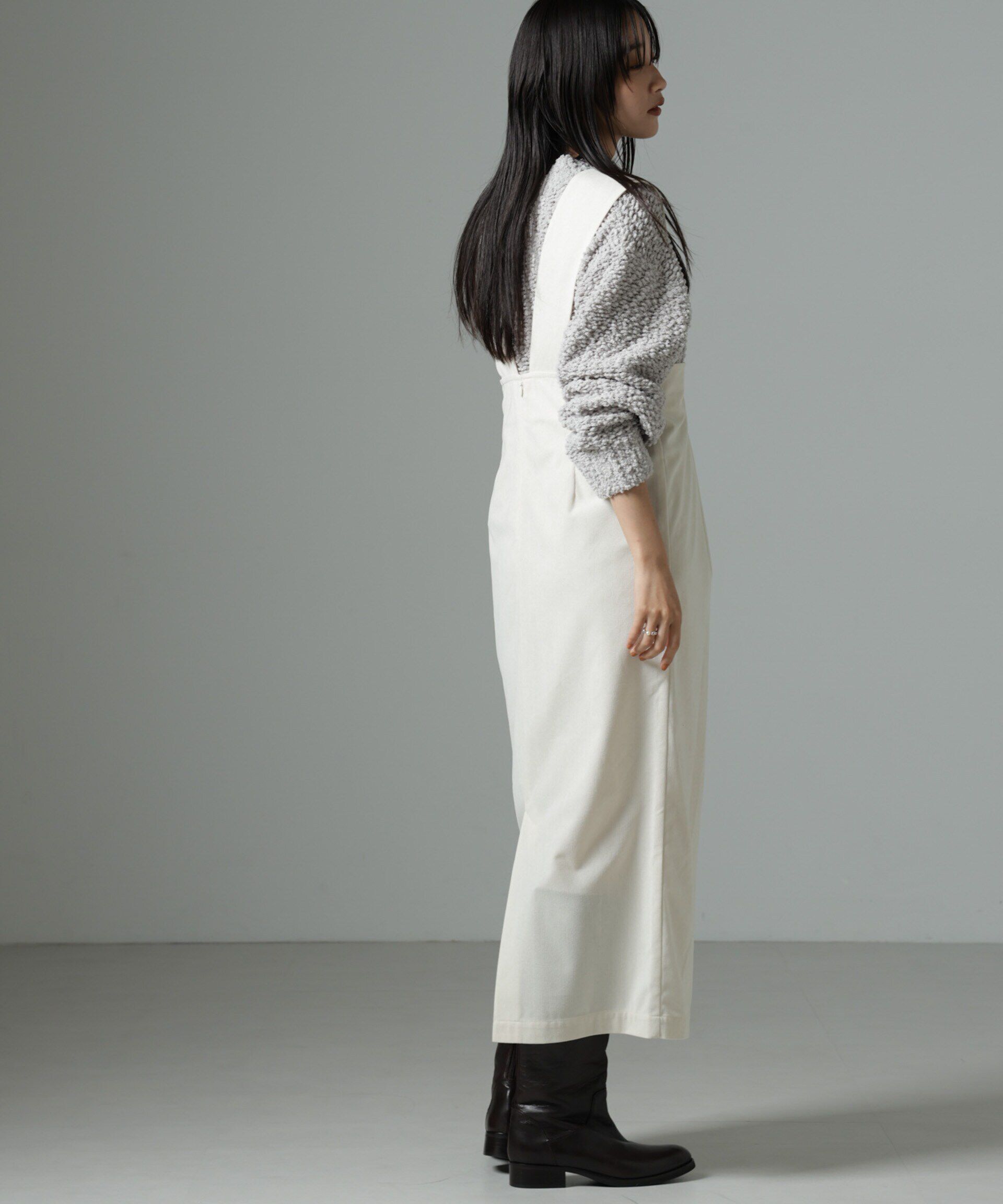 nano･universe「マイクロコールナロージャンパースカート(セットアップ可)」|ワンピース|