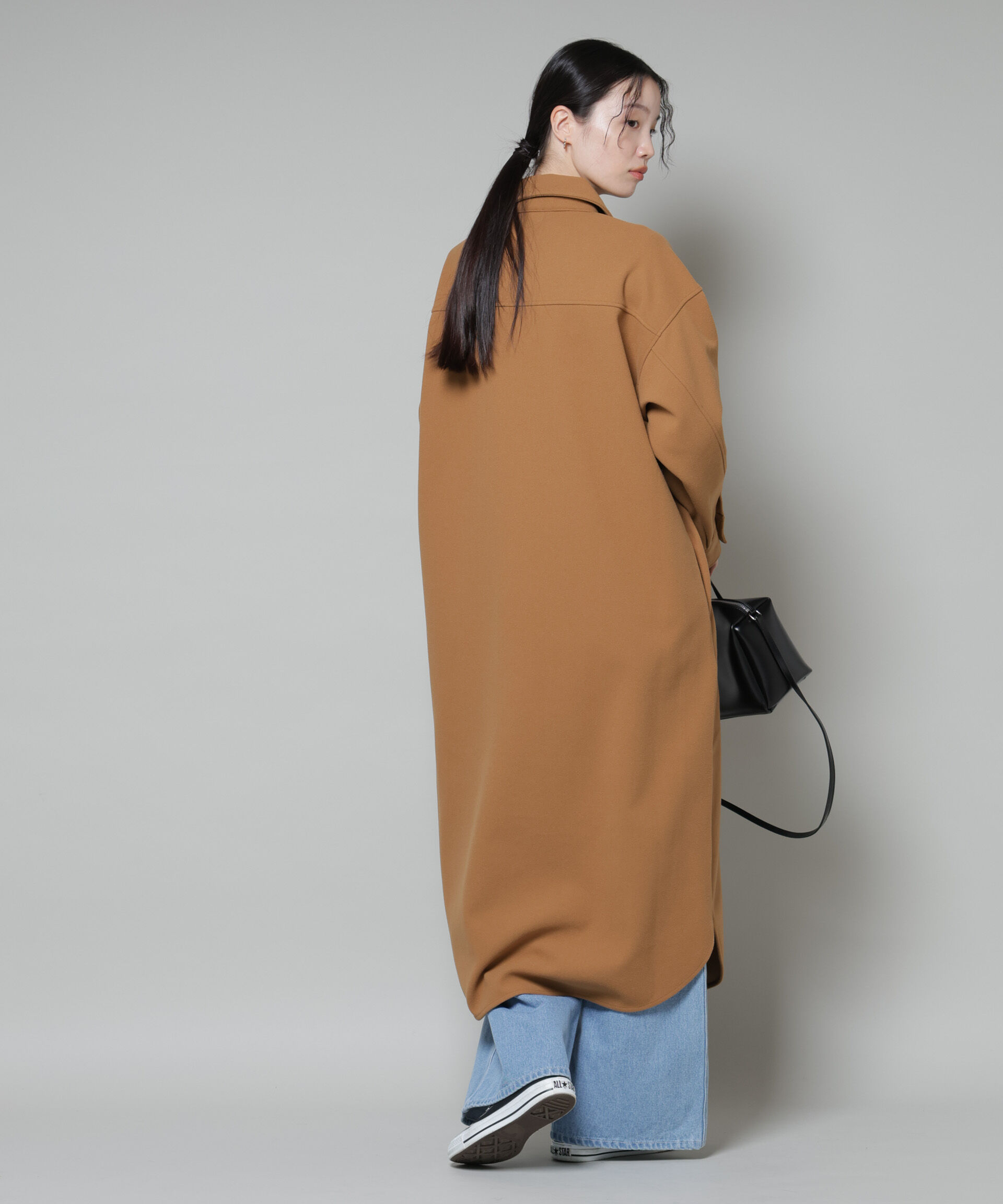 nano･universe「ソフトメルトンジャージーハーフジップワンピース」|ワンピース|