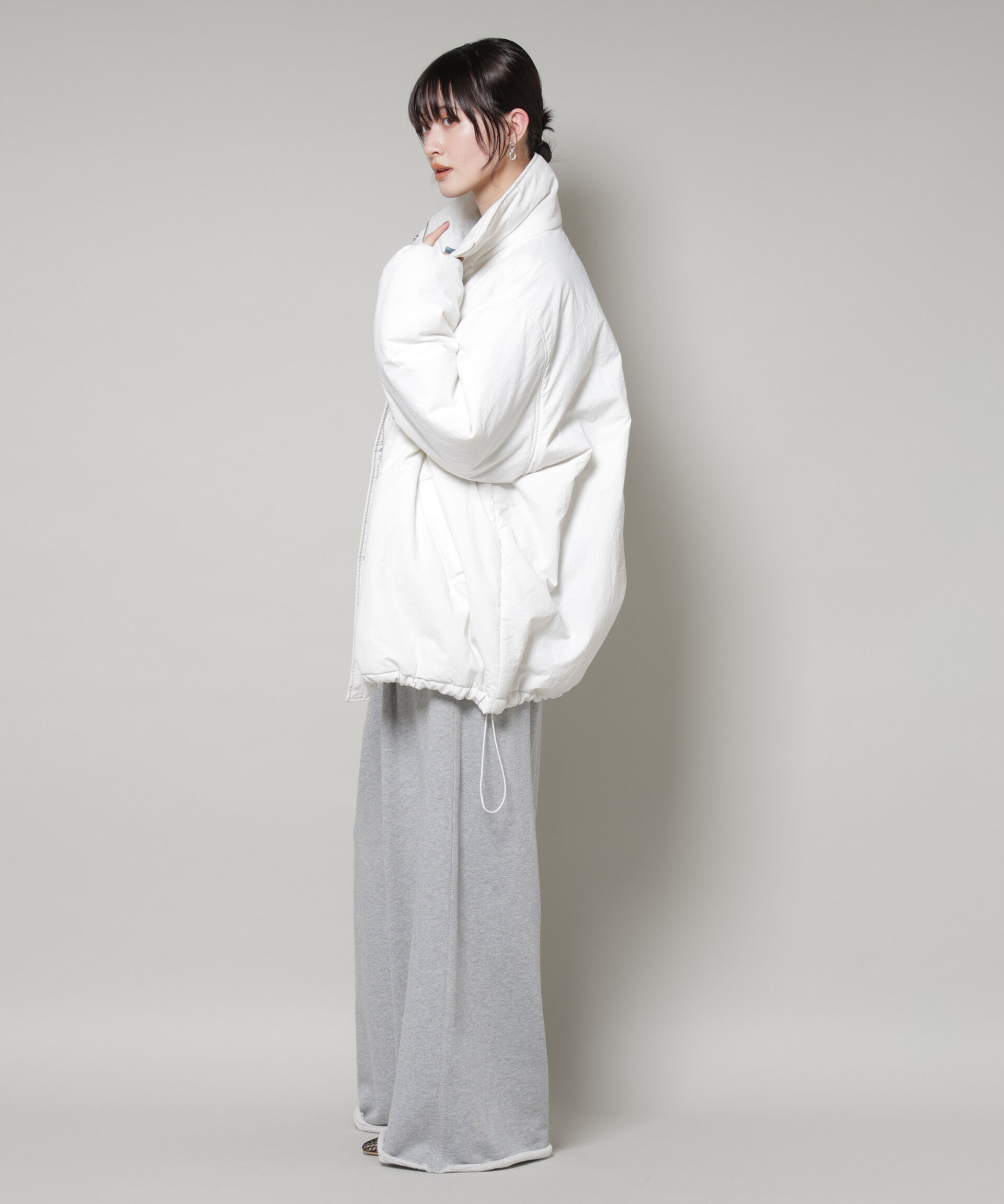 nano･universe「撥水加工 中綿スタンドオーバージップブルゾン」|ブルゾン・スタジャン|