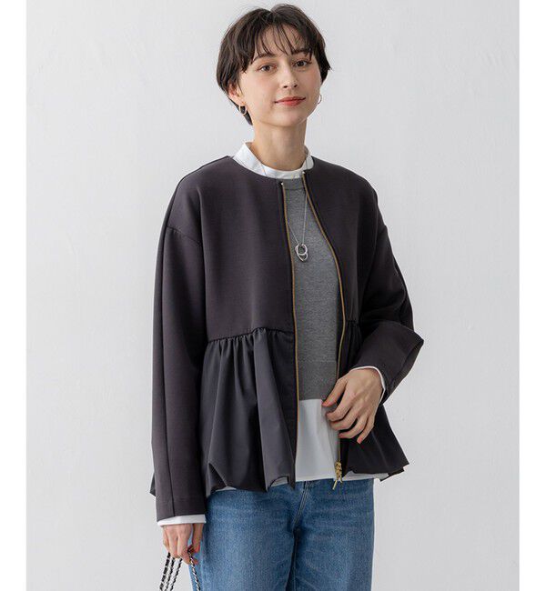 23区「【洗える】コットンエアーバルーン ライトアウター」|その他|グレー系