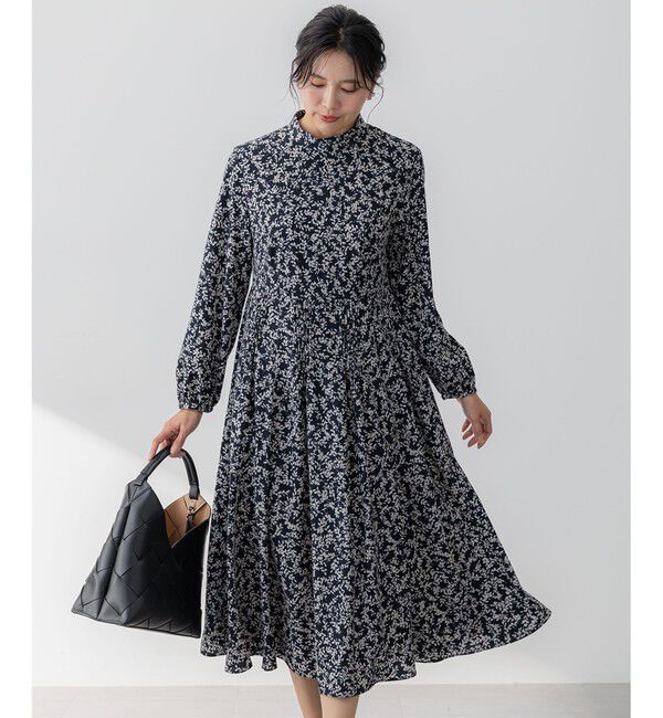23区「【洗える】シャドーリーフプリント ワンピース」|ワンピース|ﾈｲﾋﾞｰﾌ