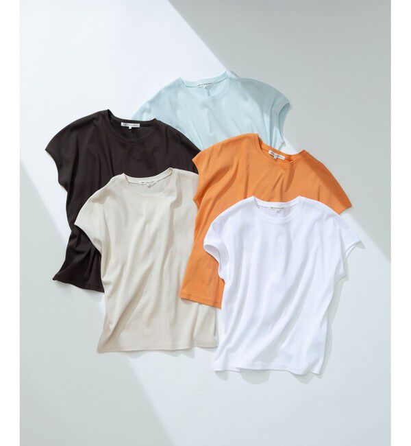 23区「【汗じみ防止/速乾性】フレンチスリーブ  IT Tシャツ」|Tシャツ・カットソー|