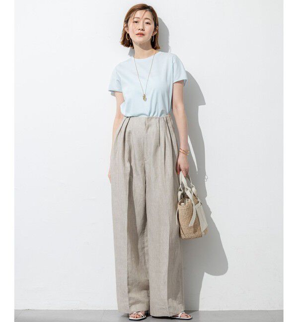 23区「【汗じみ防止/速乾性】フレンチスリーブ  IT Tシャツ」|Tシャツ・カットソー|