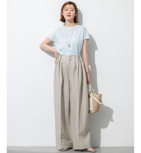 23区「【汗じみ防止/速乾性】フレンチスリーブ  IT Tシャツ」|Tシャツ・カットソー|