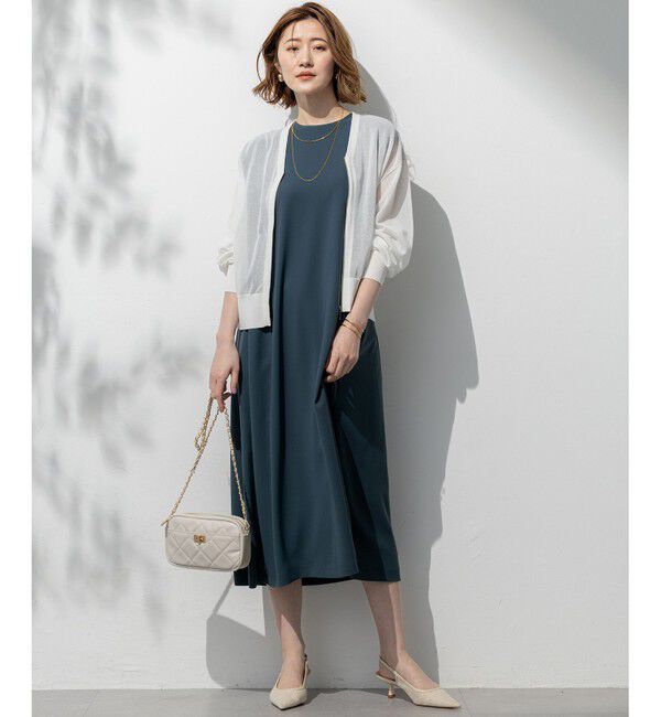 23区「【吸水速乾/UVカット/接触冷感/洗える】ストレッチジョーゼット ワンピース」|ワンピース|