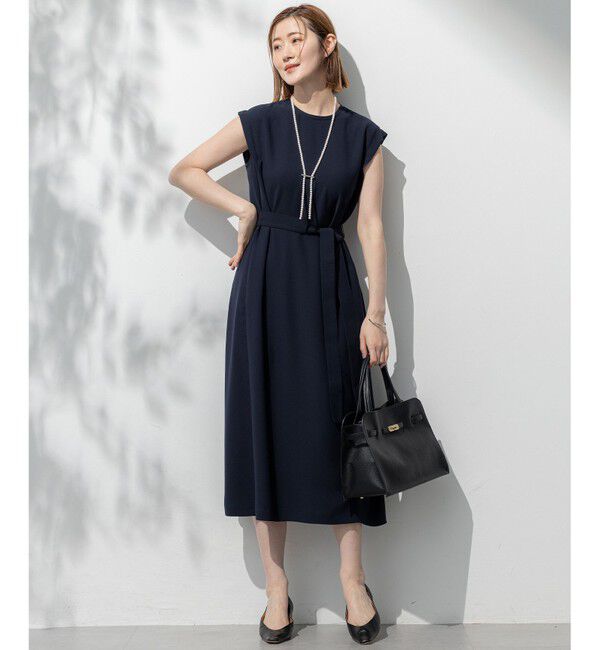 23区「【吸水速乾/UVカット/接触冷感/洗える】ストレッチジョーゼット ワンピース」|ワンピース|