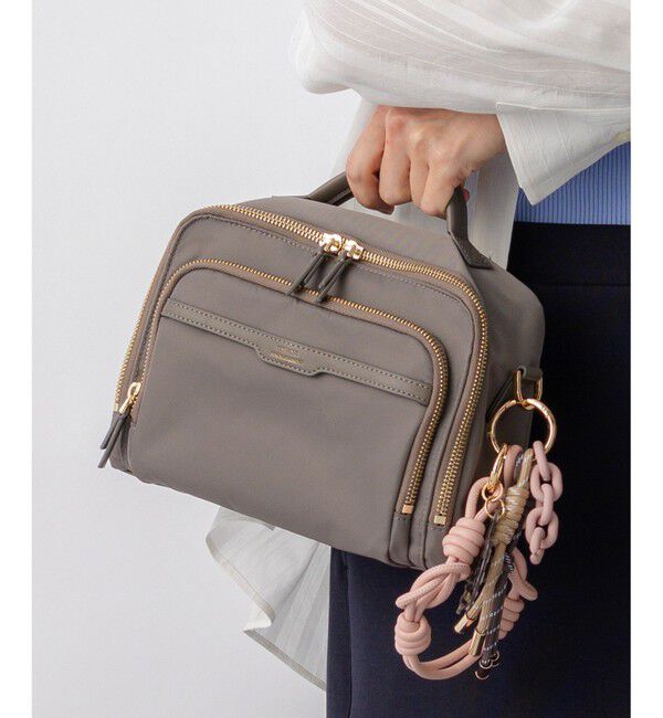 23区「ナイロン 2WAY ショルダーバッグ」|ショルダー・メッセンジャー|グレージュ系