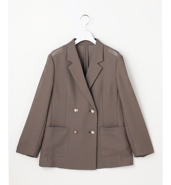 ANY SIS「シアーメッシュ ダブルジャケット」|テーラードジャケット|