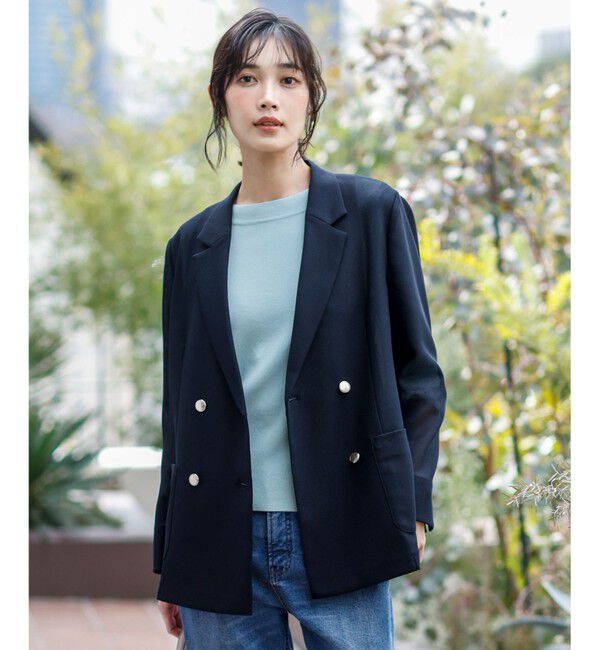 ANY SIS「シアーメッシュ ダブルジャケット」|テーラードジャケット|