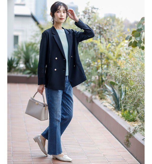 ANY SIS「シアーメッシュ ダブルジャケット」|テーラードジャケット|