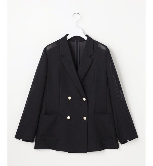 ANY SIS「シアーメッシュ ダブルジャケット」|テーラードジャケット|