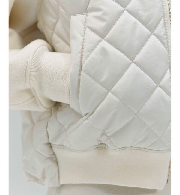 BEIGE,「【GISELe 10月号掲載】DOVER / 異素材ウールキルティングブルゾン」|ブルゾン・スタジャン|