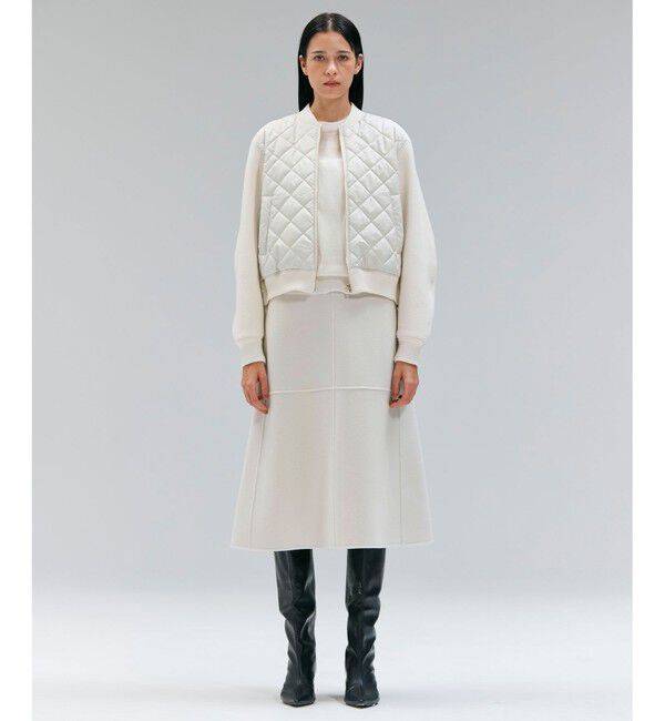 BEIGE,「【GISELe 10月号掲載】DOVER / 異素材ウールキルティングブルゾン」|ブルゾン・スタジャン|