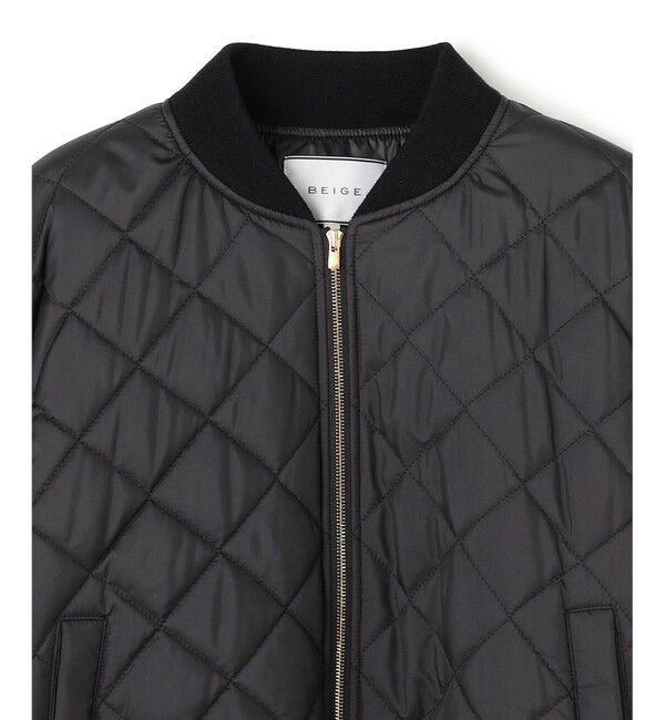 BEIGE,「【GISELe 10月号掲載】DOVER / 異素材ウールキルティングブルゾン」|ブルゾン・スタジャン|