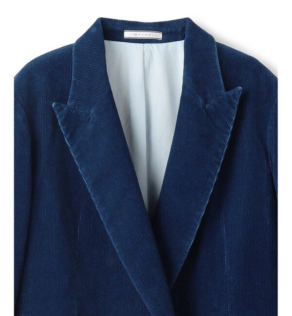 BEIGE,「【FUDGE 10月号掲載】BANGS / コットンコーデュロイテーラードジャケット」|テーラードジャケット|