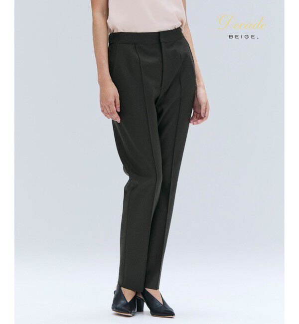 BEIGE,「【セットアップ対応】CORBY / ウールピンタックバックサイドゴムパンツ」|その他|Khaki