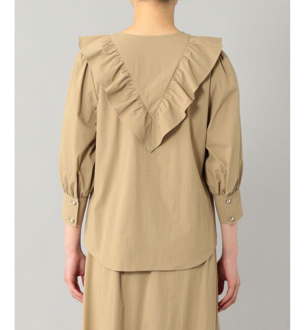  「フレア切替Vネックブラウス」|シャツ・ブラウス|