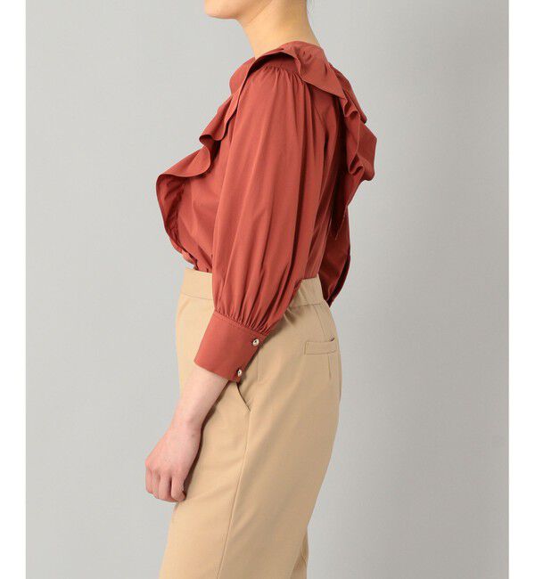  「フレア切替Vネックブラウス」|シャツ・ブラウス|