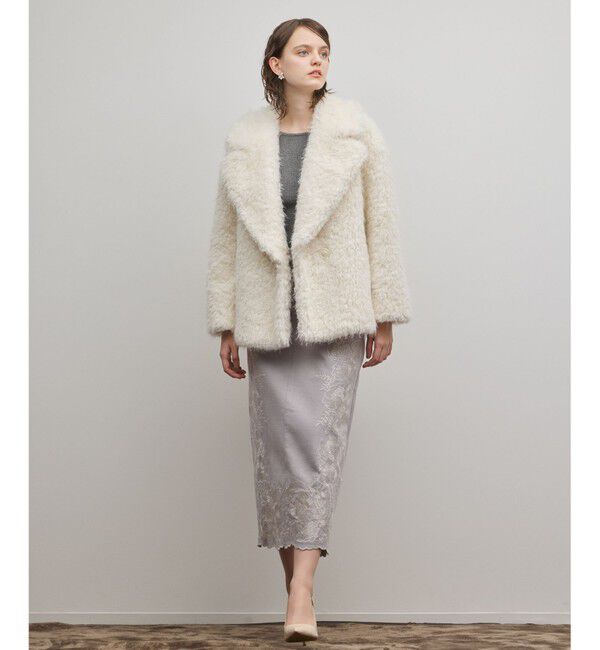 GRACE CONTINENTAL「フェイクファーPコート」|ピーコート|