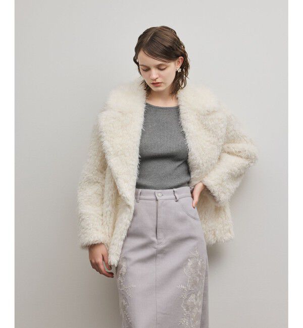 GRACE CONTINENTAL「フェイクファーPコート」|ピーコート|