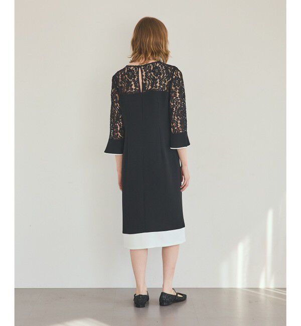 Grace Class「レースコンビバイカラーワンピース」|ドレス|